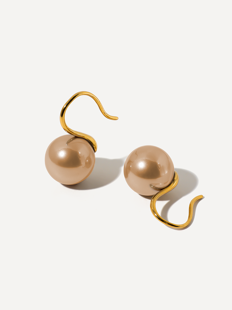 Sway Pearl Coffee Ohrringe