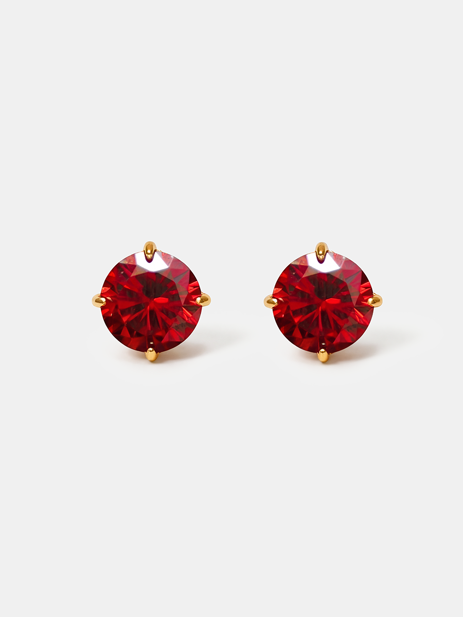 Crystal Delight Dark Red Stub-Ohrringe
