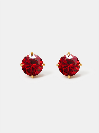 Crystal Delight Dark Red Stub-Ohrringe