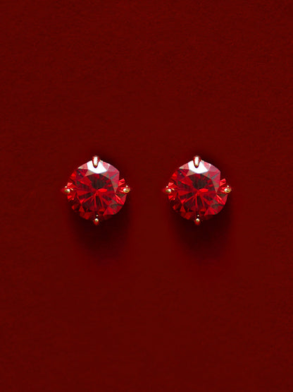 Crystal Delight Dark Red Stub-Ohrringe