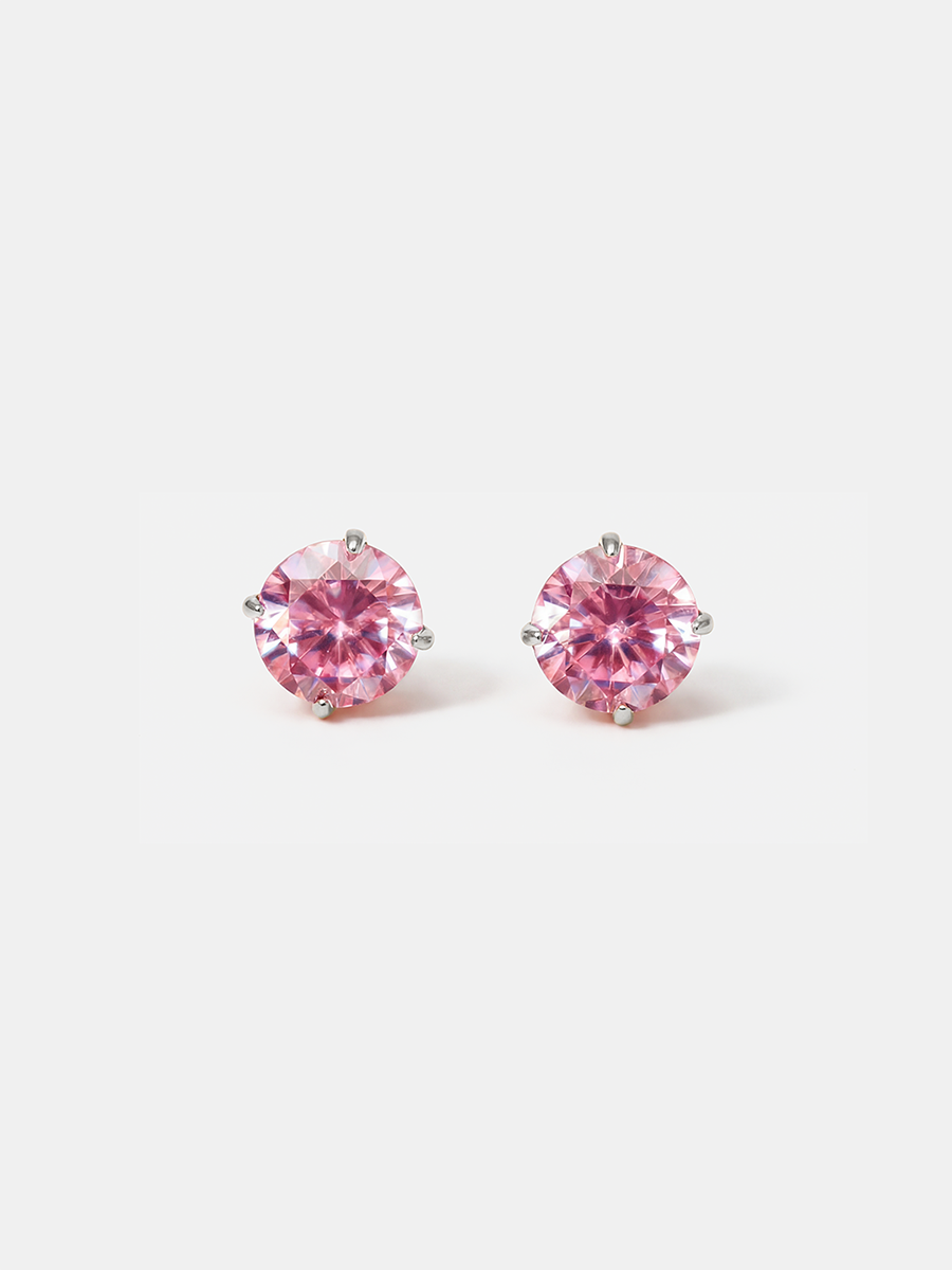Crystal Delight Pink Small Stub-Ohrringe