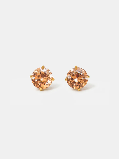 Crystal Delight Champagne Small Stub-Ohrringe