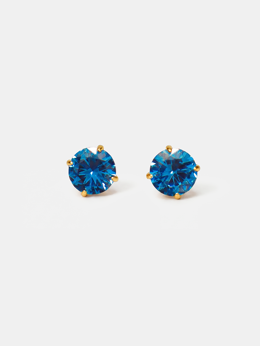 Crystal Delight Dark Blue Small Stub-Ohrringe