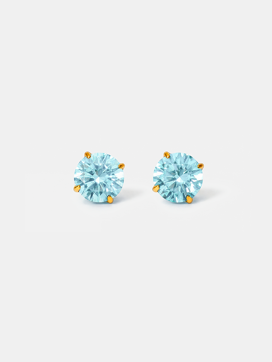 Crystal Delight Light Blue Small Stub-Ohrringe