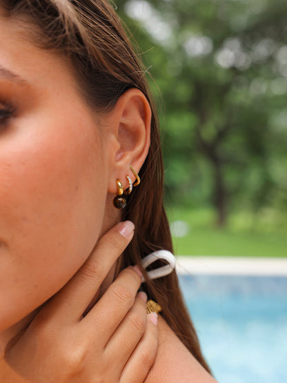 Chic Tiger's Eye Small Ohrringe