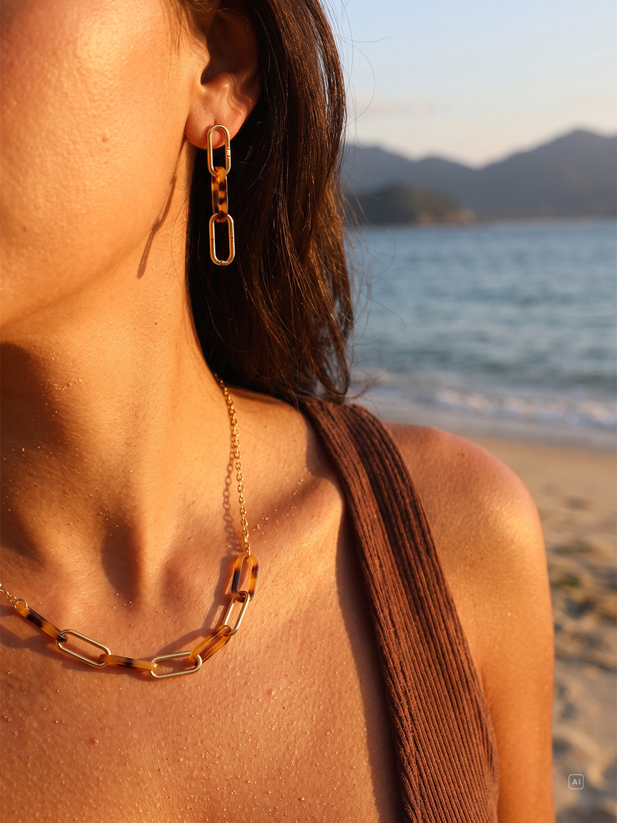 Amber Texture Ohrringe