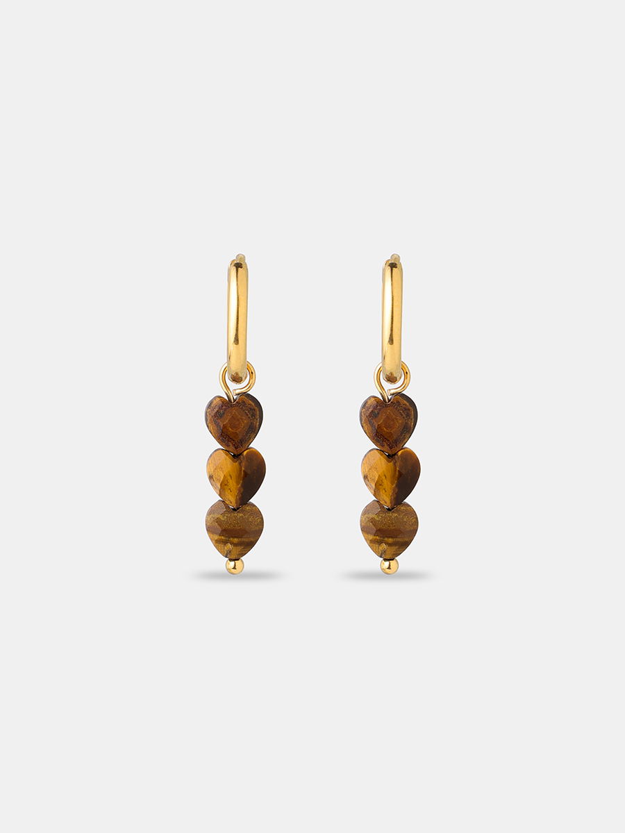 Love Droplets Tiger's Eye Ohrringe