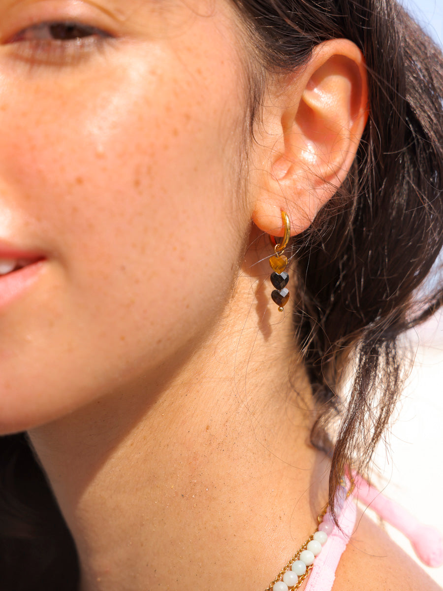 Love Droplets Tiger's Eye Ohrringe