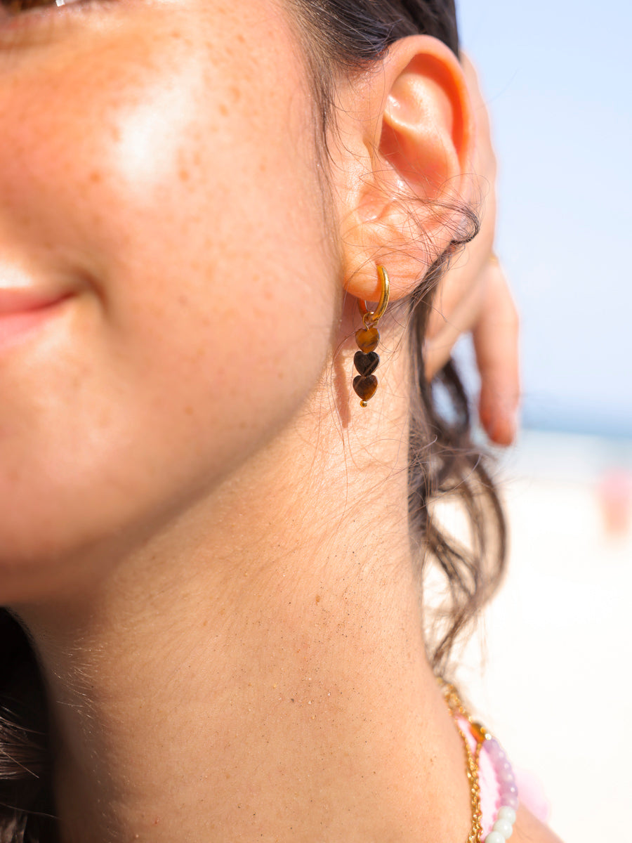 Love Droplets Tiger's Eye Ohrringe