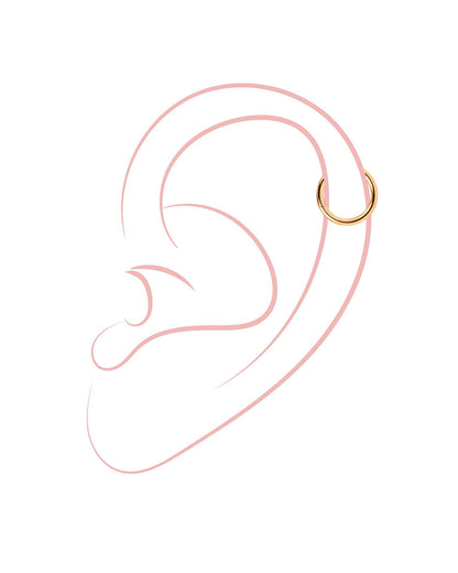 Simple Hoop Titan Piercing