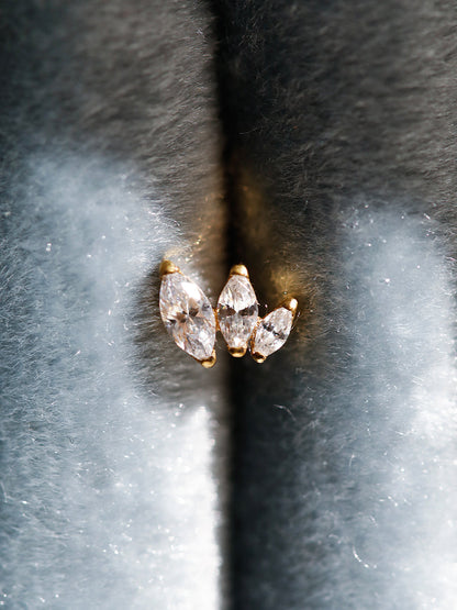 Triple Marquise Leaf Titan Piercing