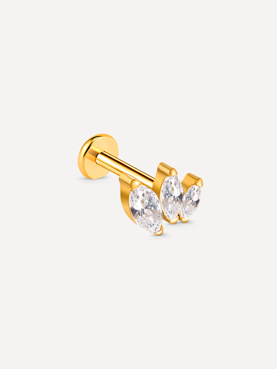 Triple Marquise Leaf Titan Piercing