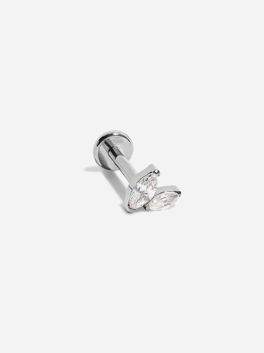 Double Marquise Leaf Titan Piercing