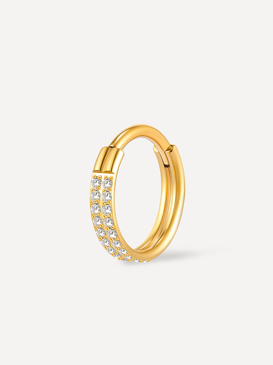 Eternity Glowing Double Hoop Titan Piercing