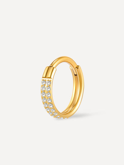 Eternity Glowing Double Hoop Titan Piercing