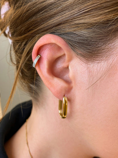 Eternity Glowing Double Hoop Titan Piercing