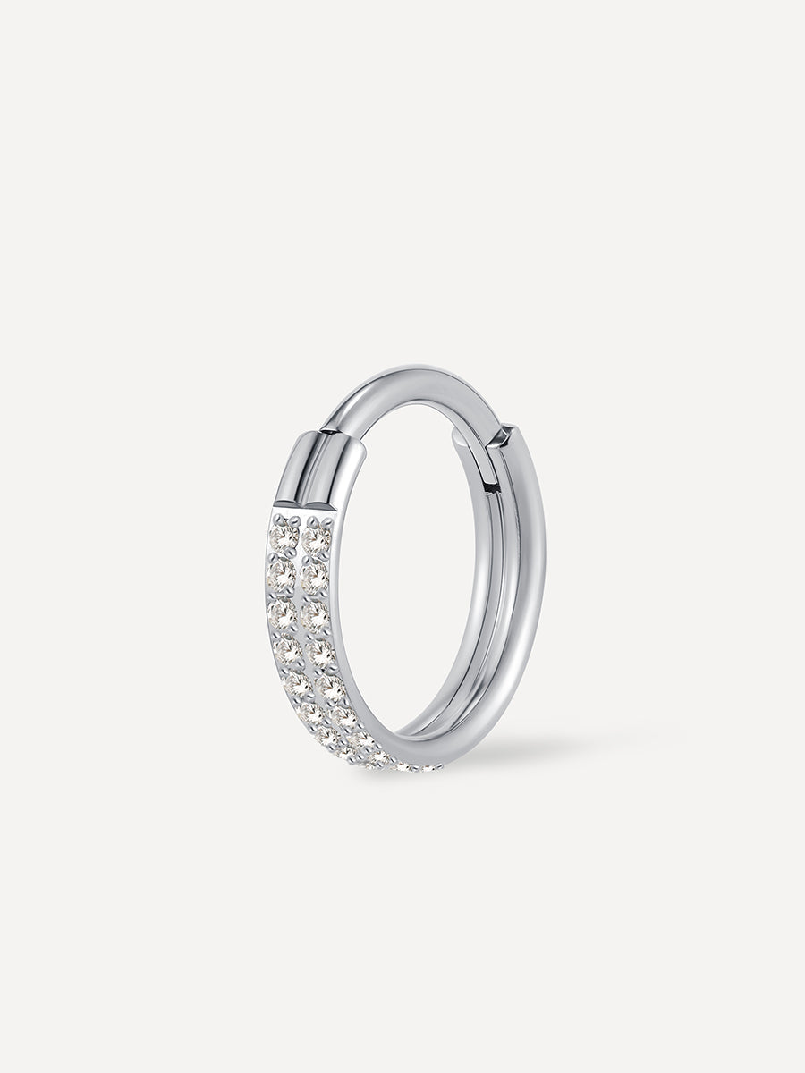 Eternity Glowing Double Hoop Titan Piercing