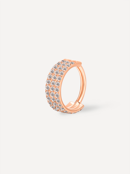 Eternity Glowing Triple Hoop Titan Piercing