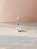 Square Shine Titan Bauchnabelpiercing