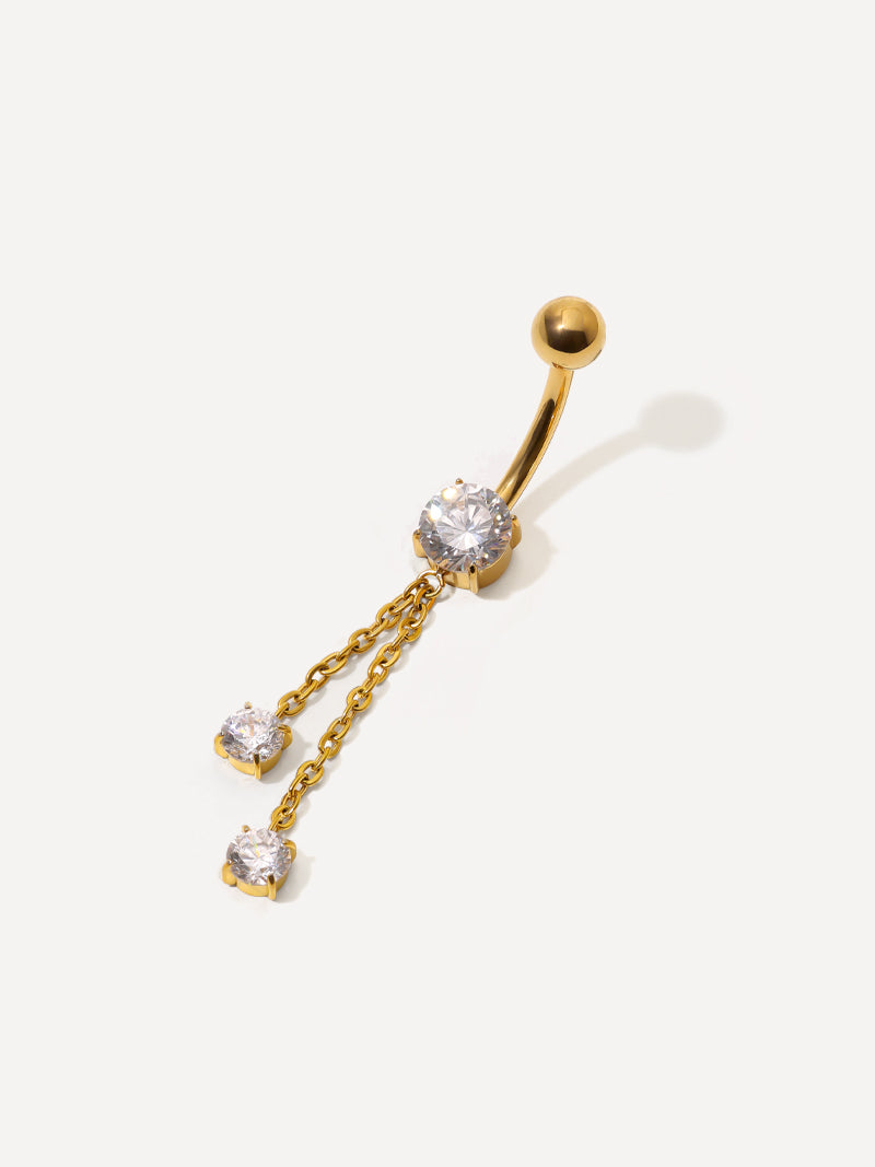 Sparkling Flow Titan Bauchnabelpiercing