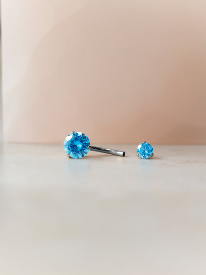 Serene Glow Azure Titan Bauchnabelpiercing