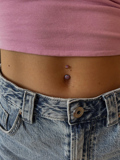 Stellar Whisper Purple Titan Bauchnabelpiercing