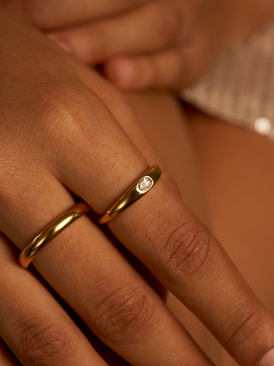 White Dome Ring