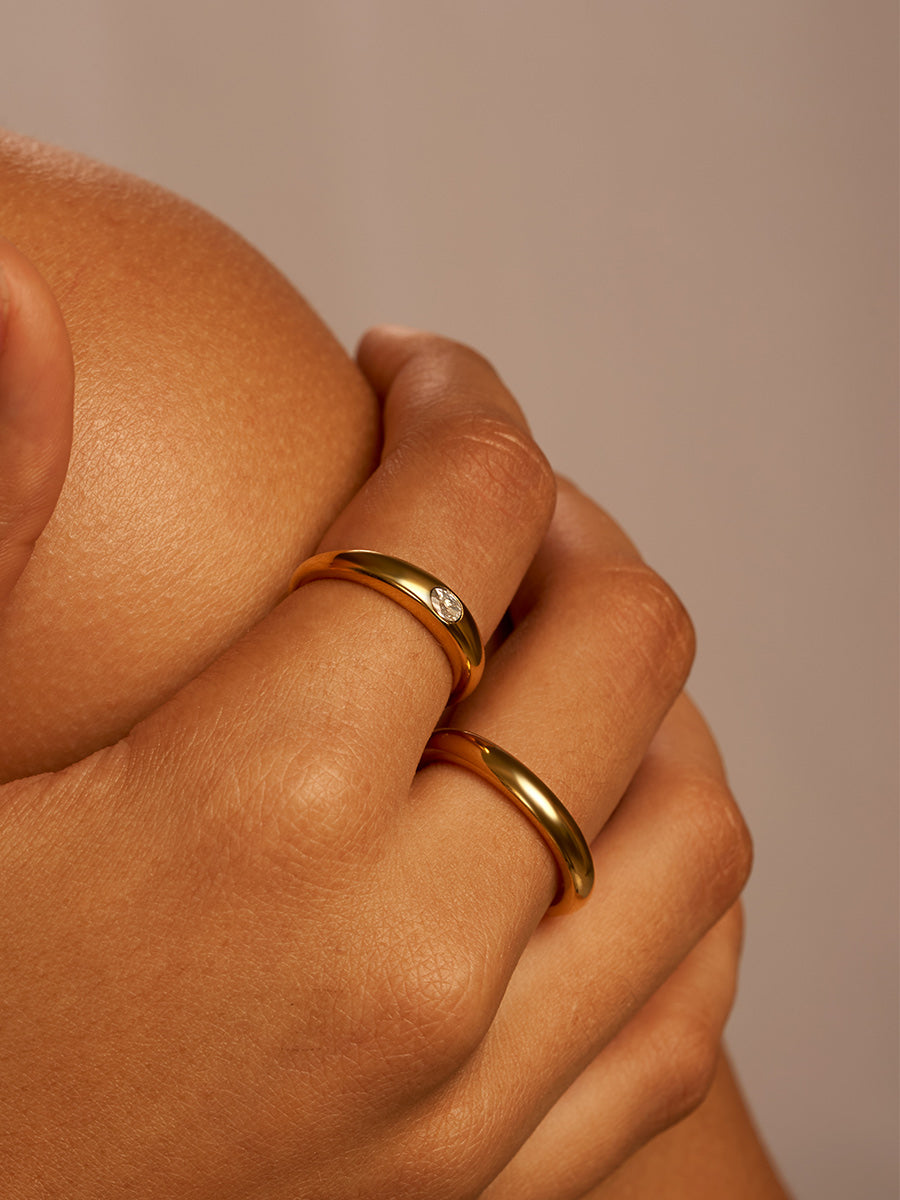 White Dome Ring