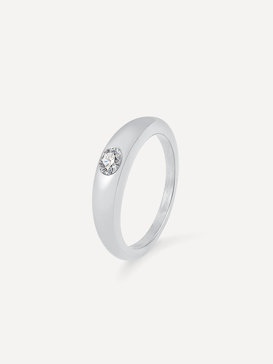 White Dome Ring