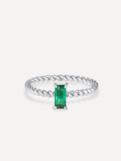 Green Precious Twist Ring