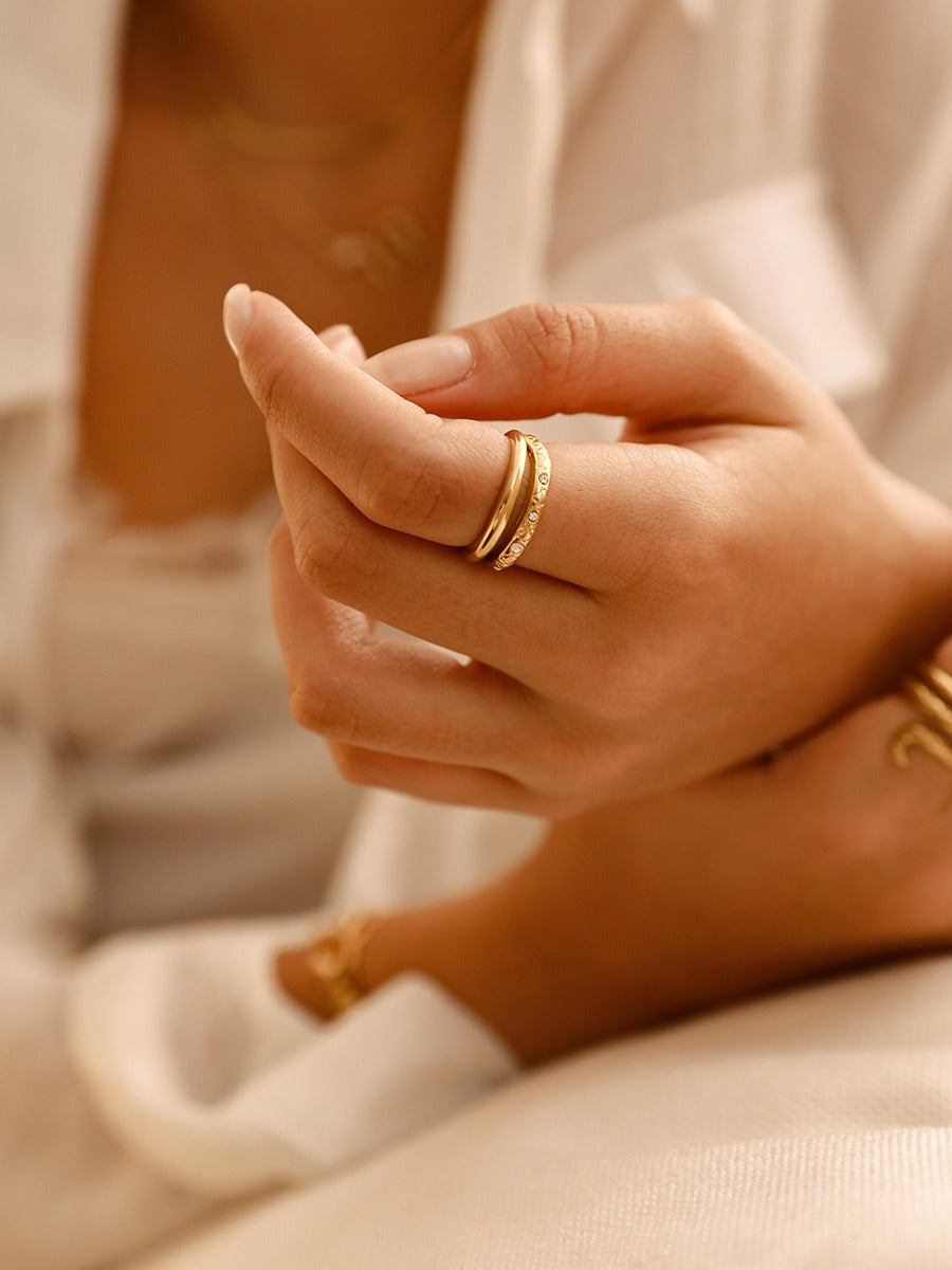 Eden Snake Texture Ring