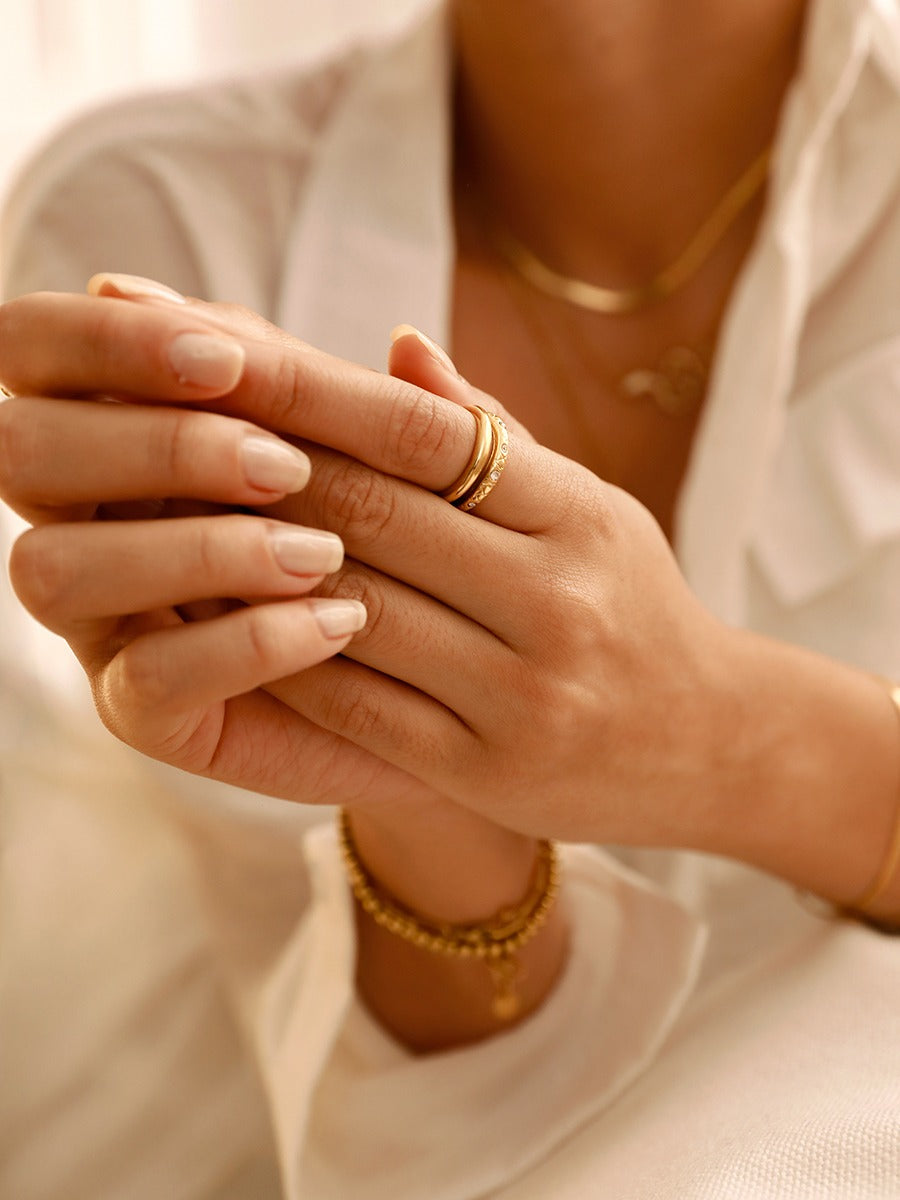 Eden Snake Texture Ring