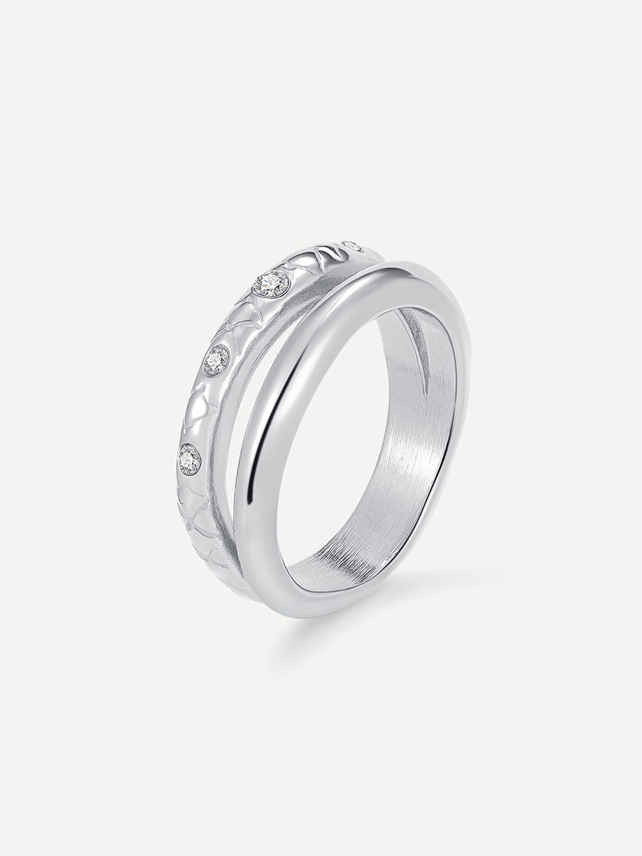 Eden Snake Texture Ring