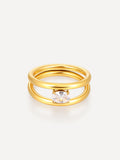 Sea and Sky Double Circular Ring