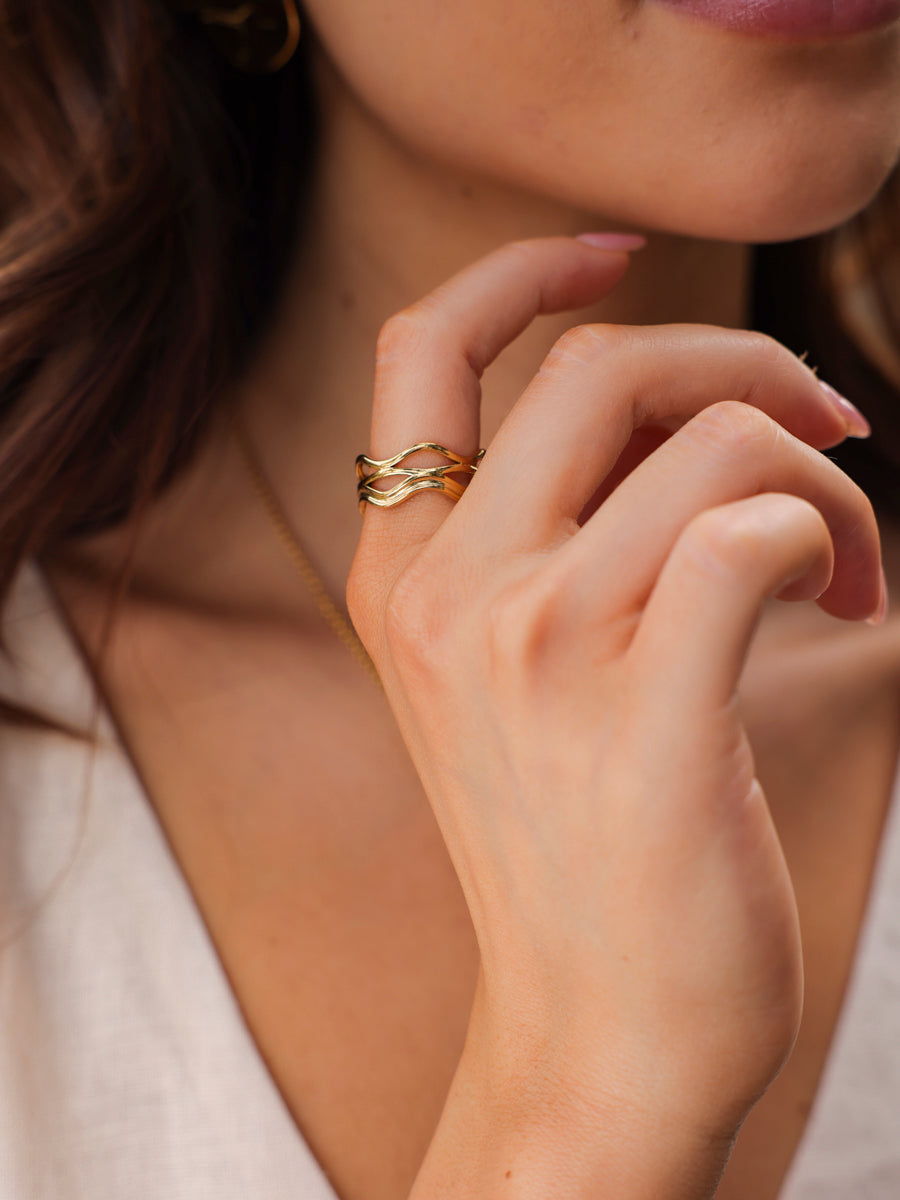 Whispering Wave Ring