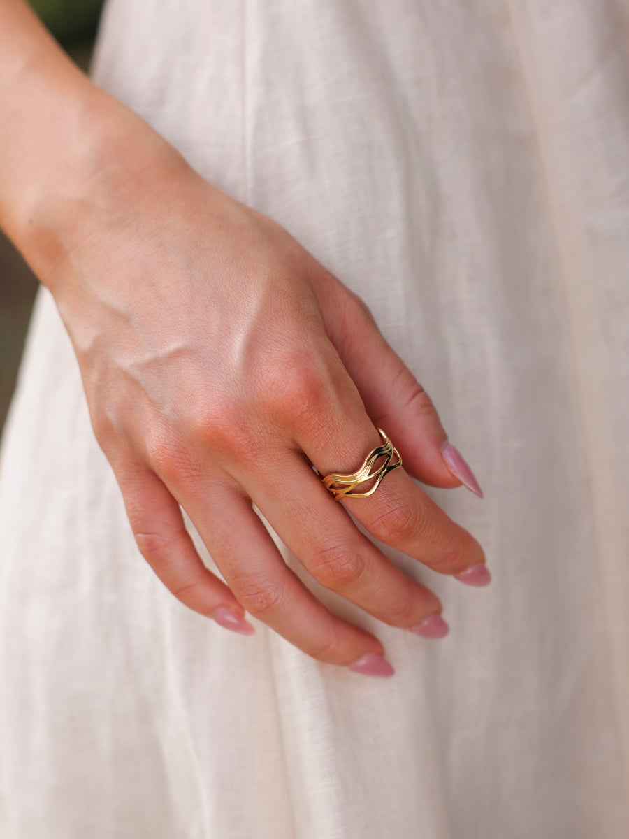 Whispering Wave Ring