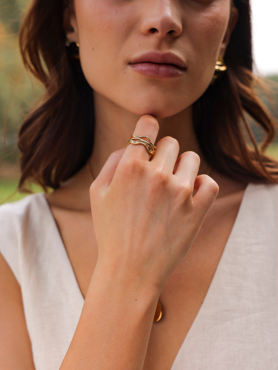Whispering Wave Ring
