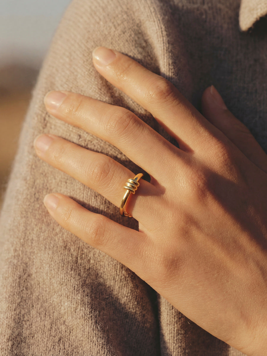 Elegant Trio Loop Ring