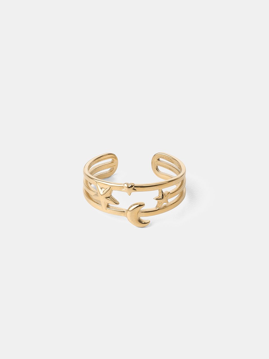 Moonlit Star Ring