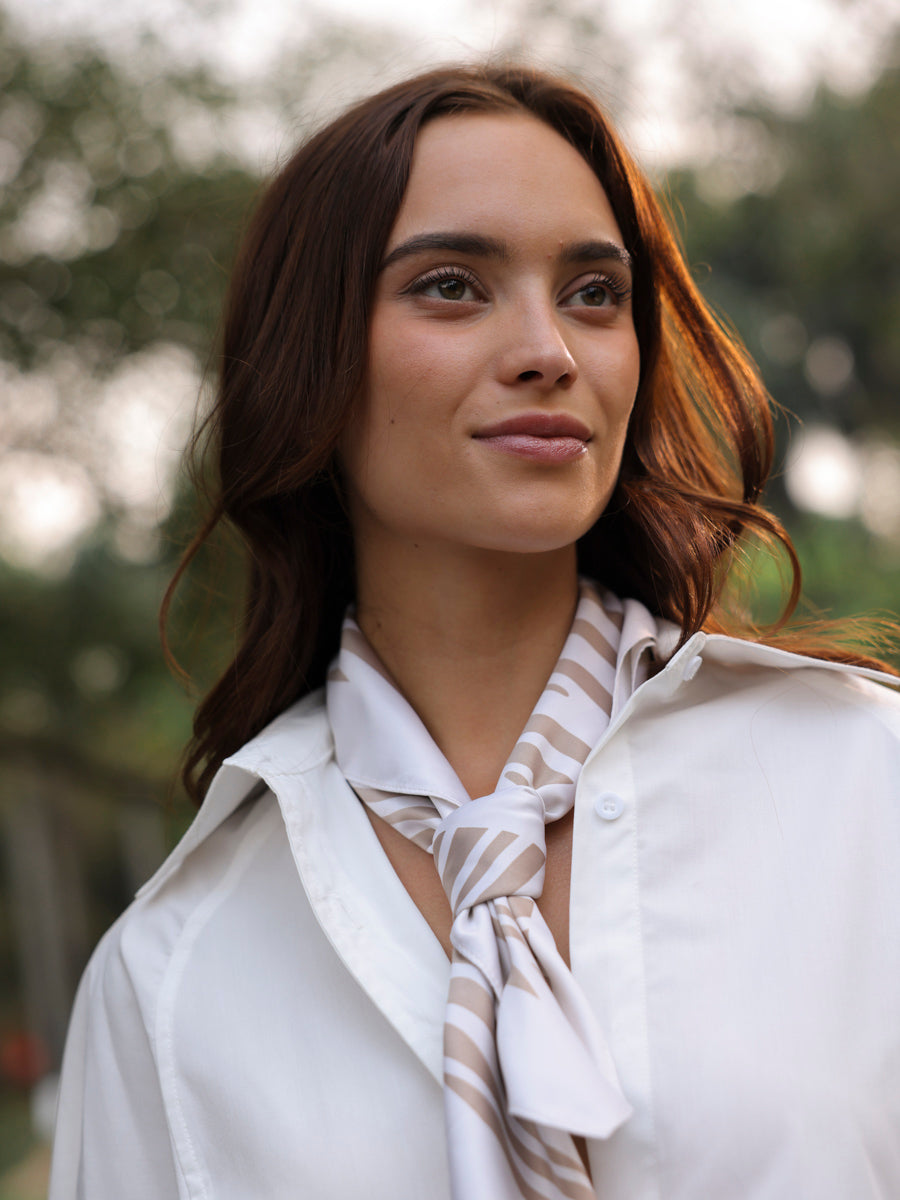 Wild Stripes Beige Zebra-print Tuch