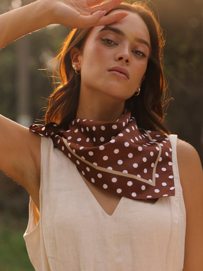 Vintage Dot Brown Tuch