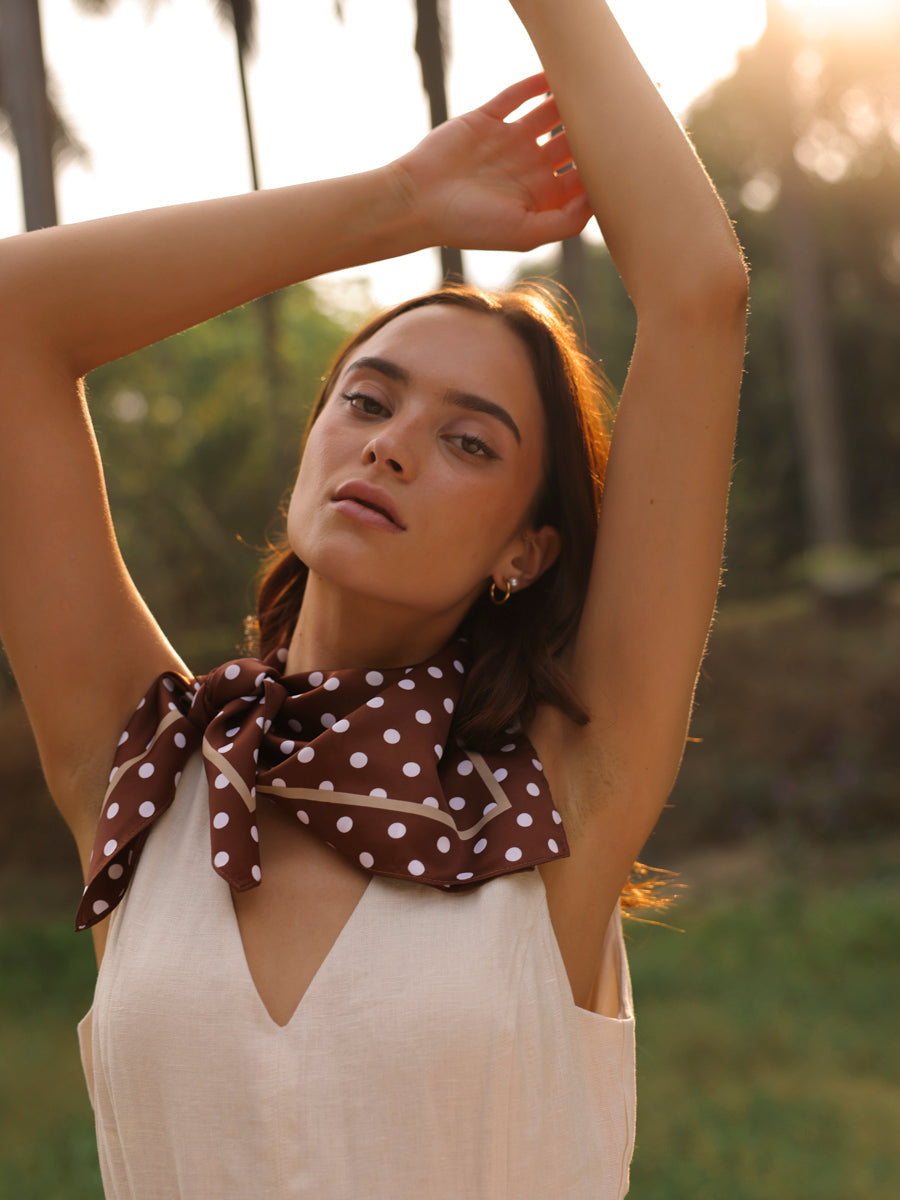 Vintage Dot Brown Tuch