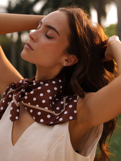 Vintage Dot Brown Tuch
