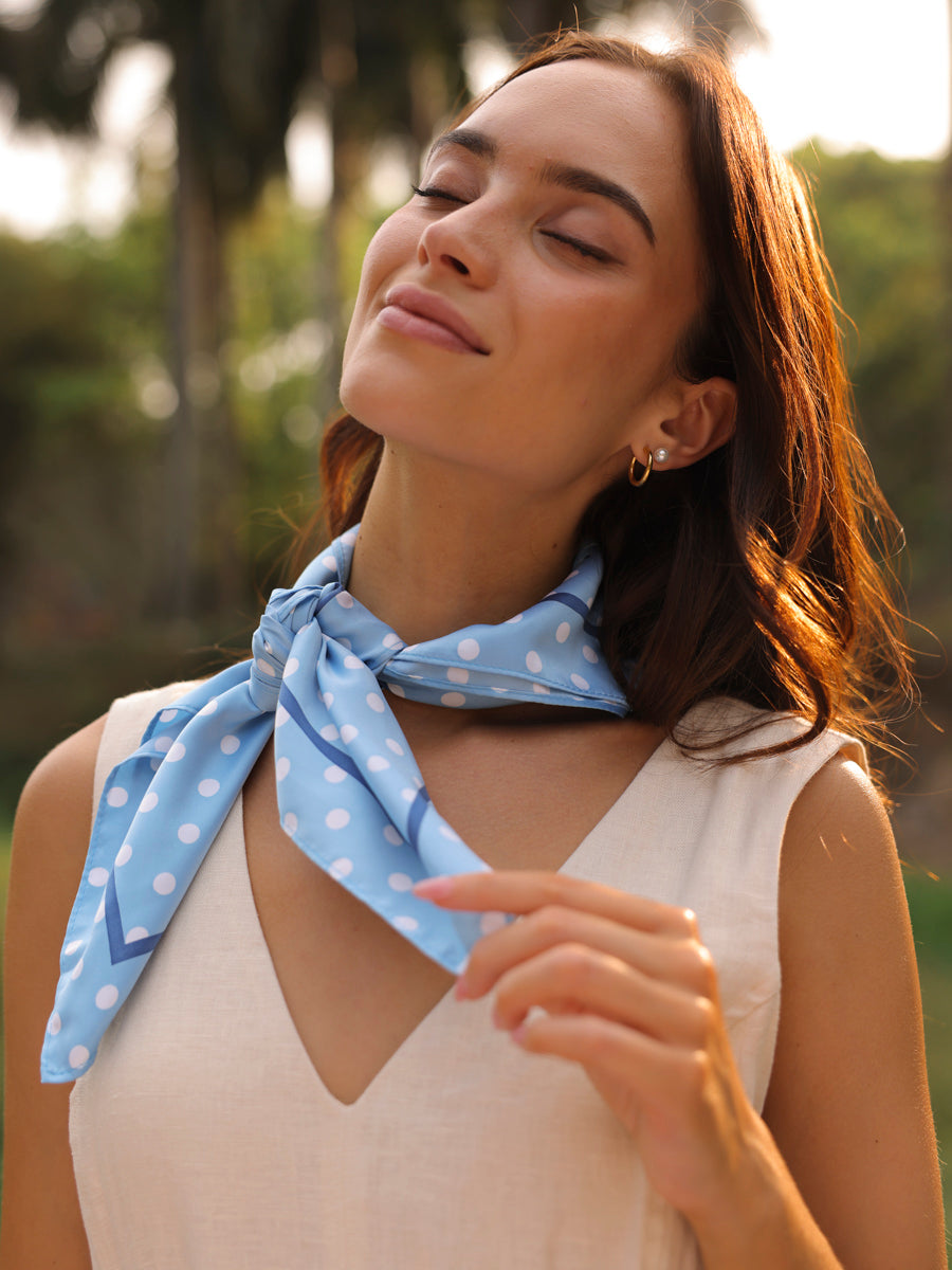 Vintage Dot Blue Tuch