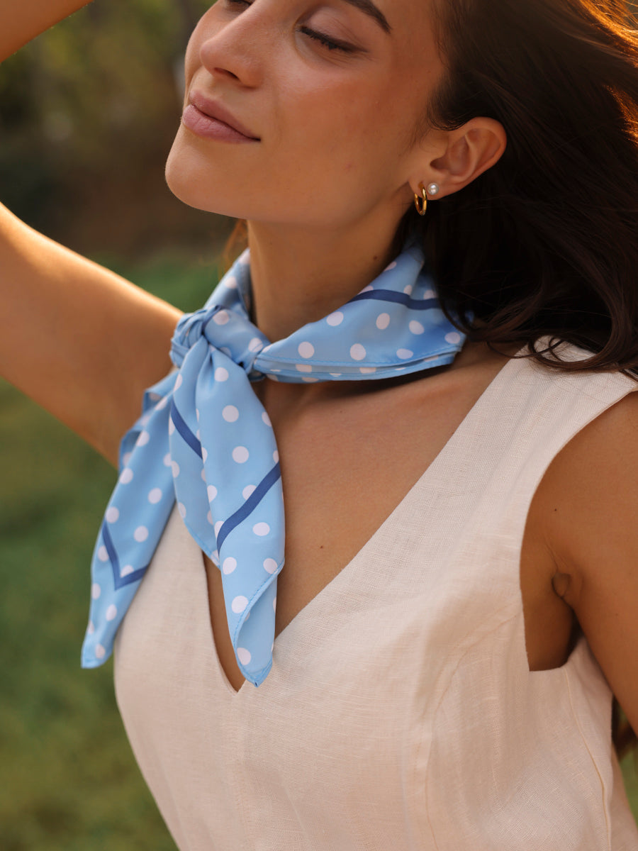 Vintage Dot Blue Tuch