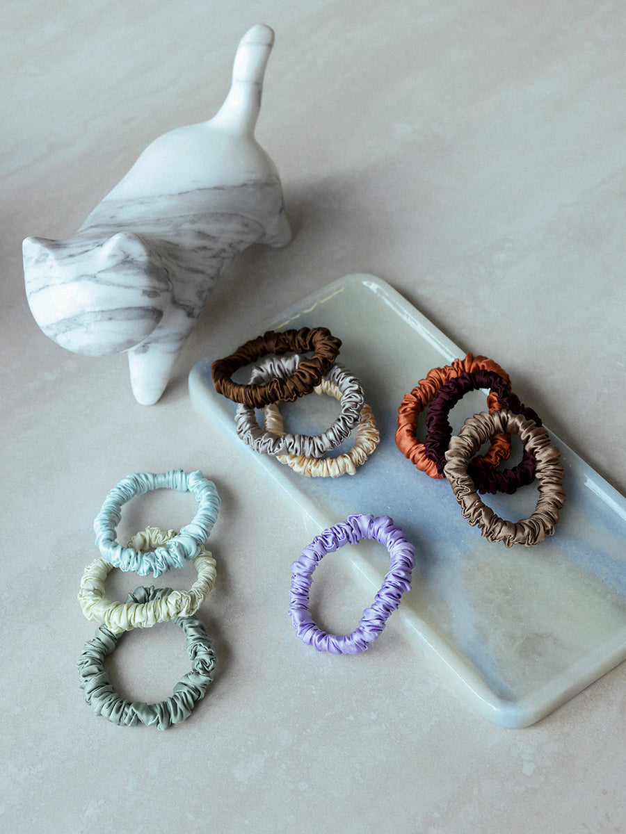Serene Pure Silk Scrunchie Light Purple