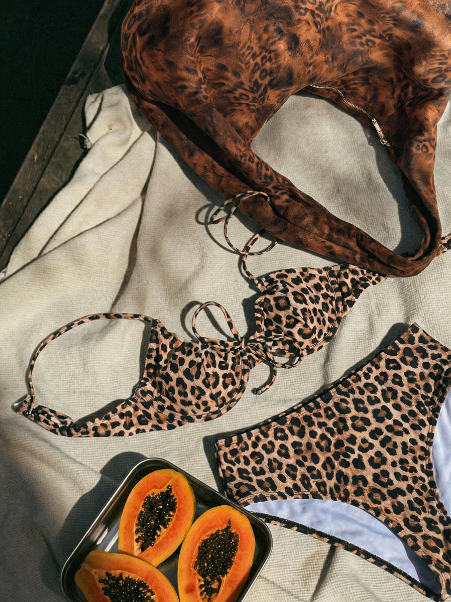 Chic Leopard Schultertasche