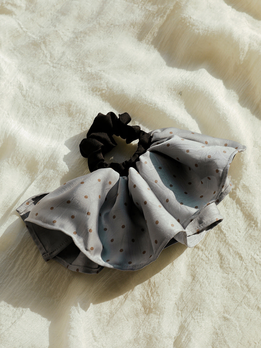 Elegant Polka Scrunchie