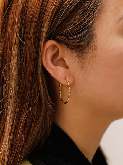 30mm Modern Twist Ohrringe