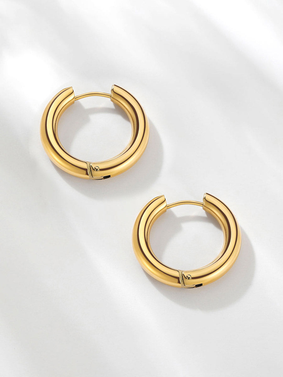 24mm GLOSSY HOOPS Medium Ohrringe